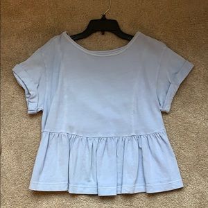 Peplum short sleeve top